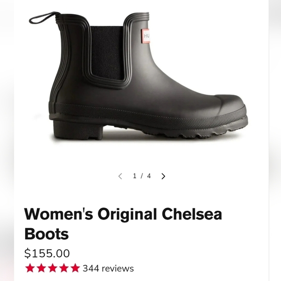 Hunter Women's Black Chelsea Boots - Picture 5 of 5